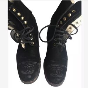 Chanel moto boots
